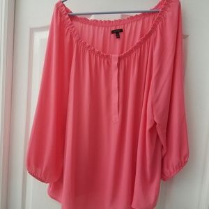 NWOT Womens plus size pink blouse 3X